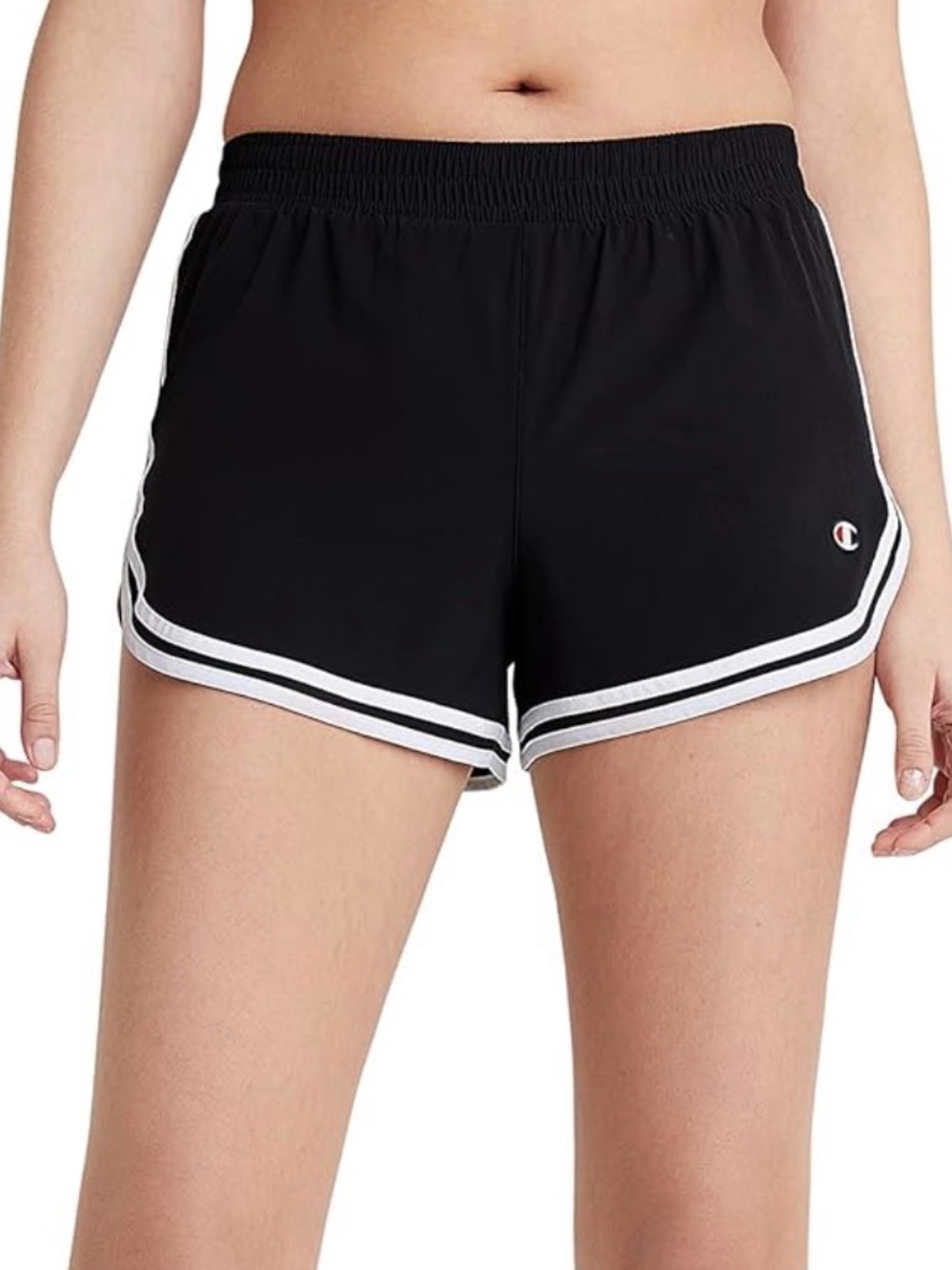 Champion Black Athletic Shorts with Lining